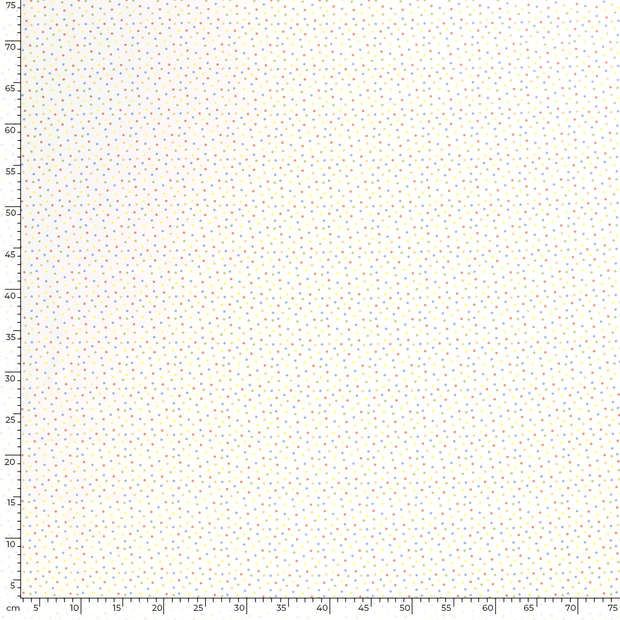 Cotton Poplin fabric Dots Optical White
