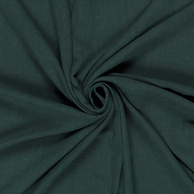 Woven Viscose Linen fabric Dark Green slub 