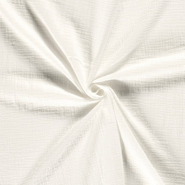 Muslin fabric Off White slub 