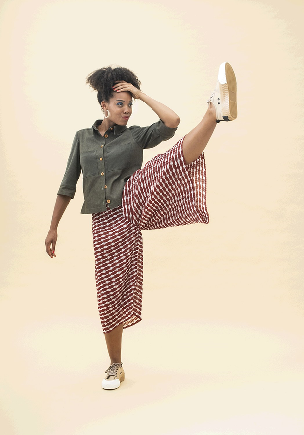Denim Stretch fabric Unicolour Khaki Green