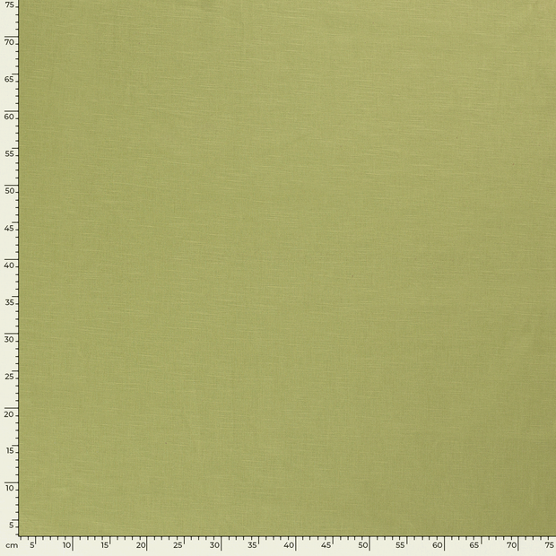 Ramie Lino tela Unicolor Verde oliva