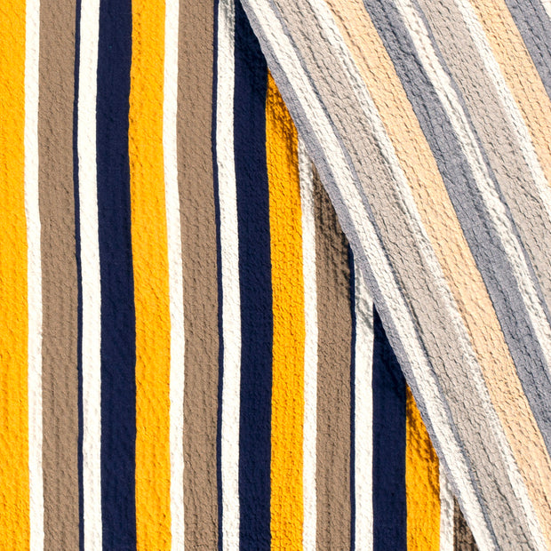 Viscose Bubble fabric Stripes printed 