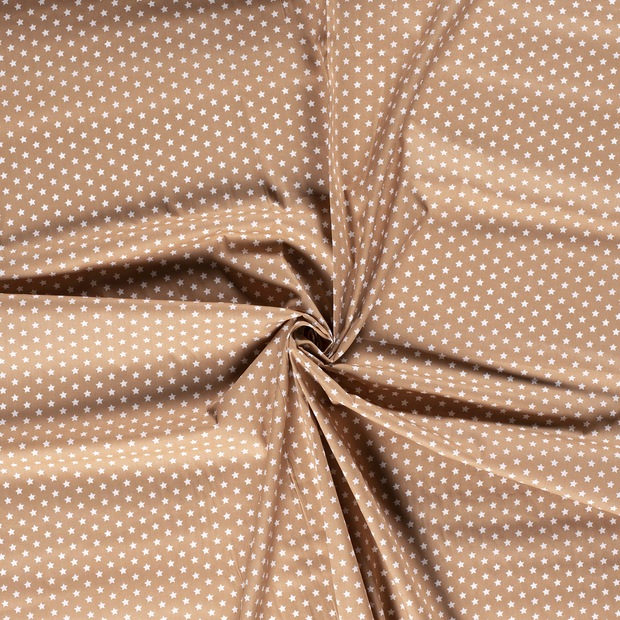 Cotton Poplin fabric Camel printed 