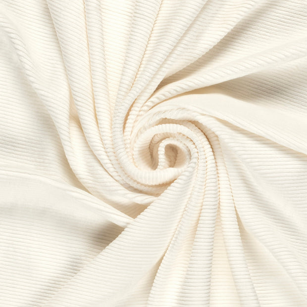 Nicky Velours Rib fabric Unicolour Optical White