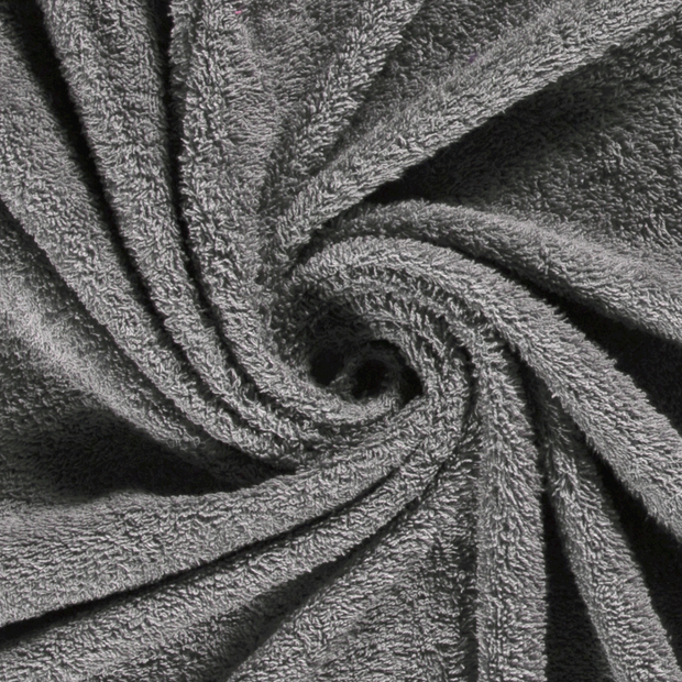 Terry Towelling fabric Unicolour Grey