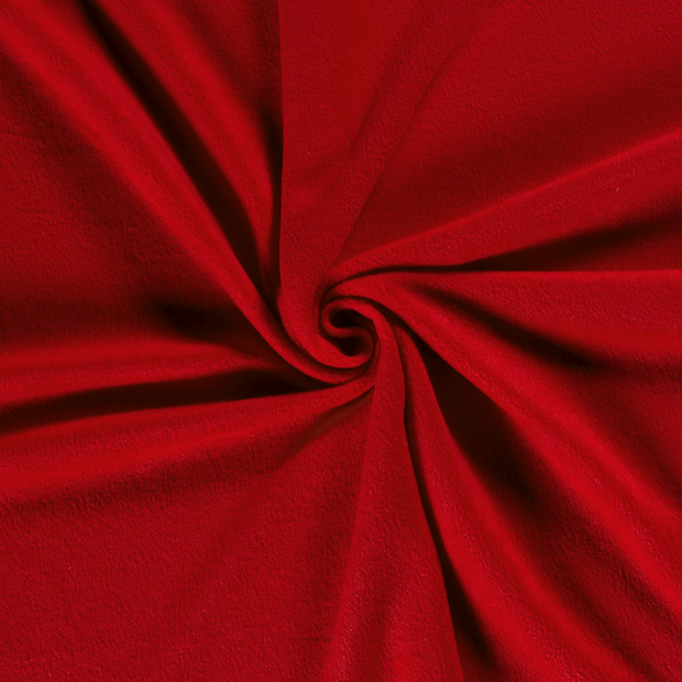 Polaire tissu Rouge brossé 