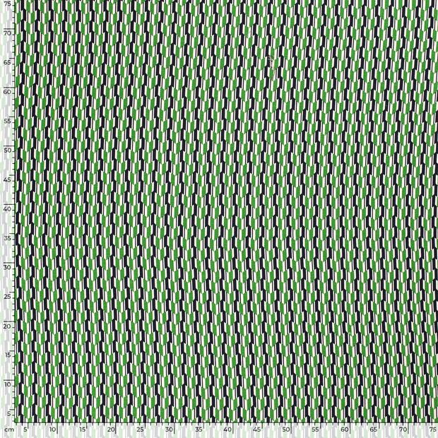 Woven Viscose Stretch fabric Abstract Green