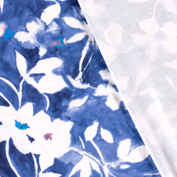 Jersey de Coton tissu fleurs imprimé numérique 