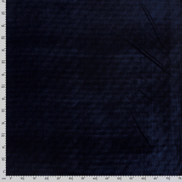 Velours tissu Unicolore Bleu Marine