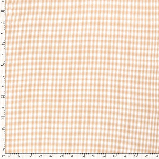 Cotton Poplin Yarn Dyed fabric Checks Camel