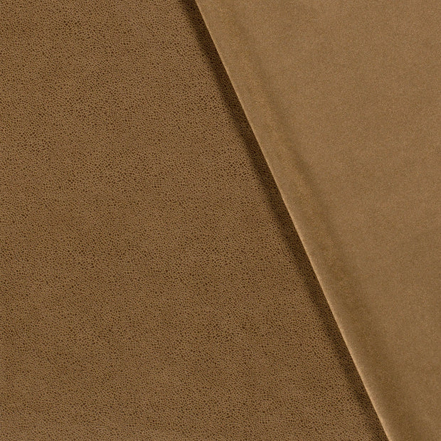 Suede leather fabric Unicolour foiled 