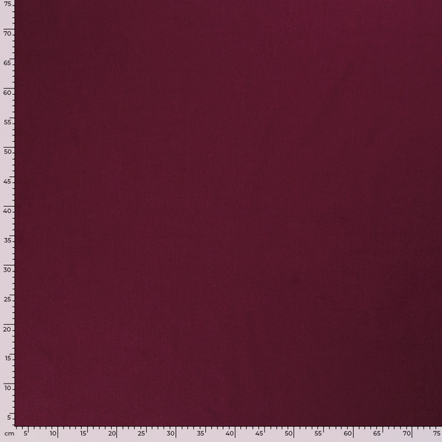 Cotton Poplin GOTS organic fabric Unicolour Wine red