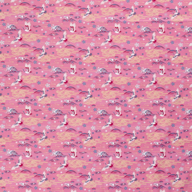 Cotton Poplin fabric Pink matte 