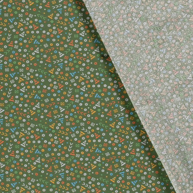 Cotton Poplin fabric Ornaments printed 