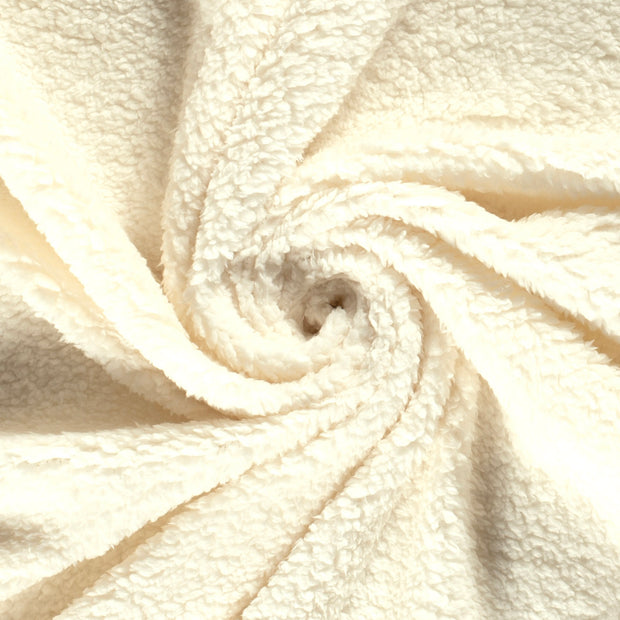 Fake Fur fabric Unicolour Off White
