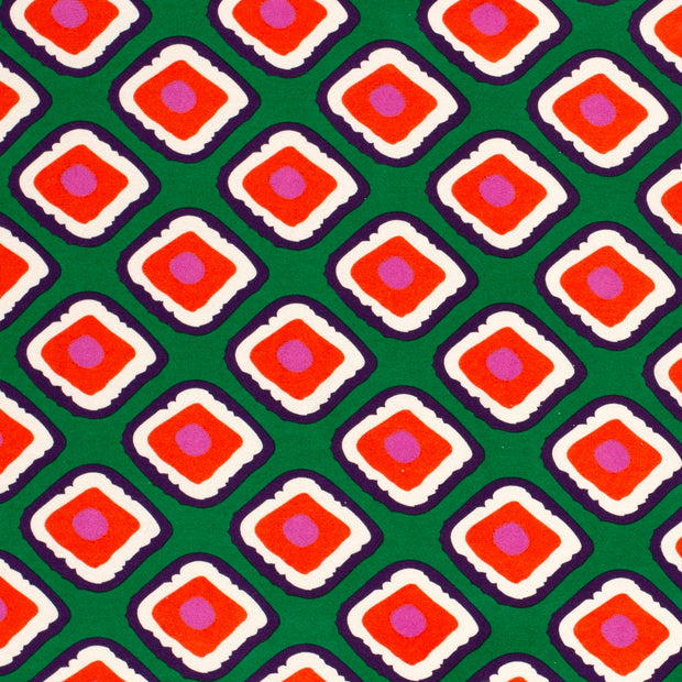 Viscose Jersey fabric Diamonds Green