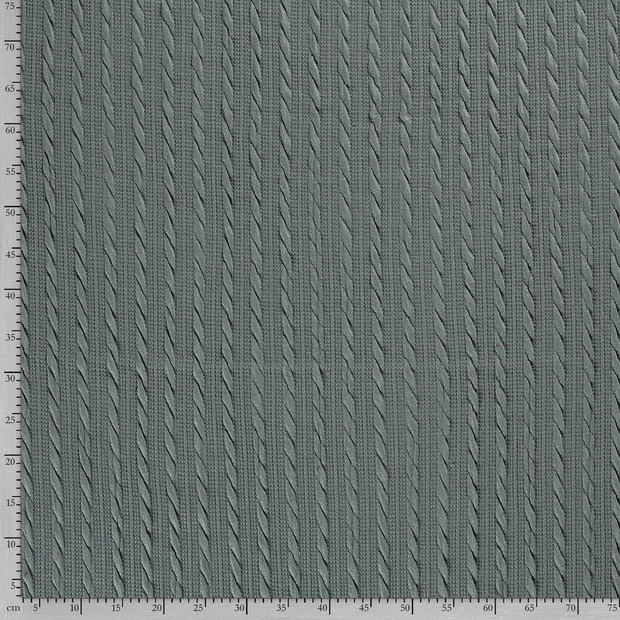 Heavy Knit fabric Cable Petrol