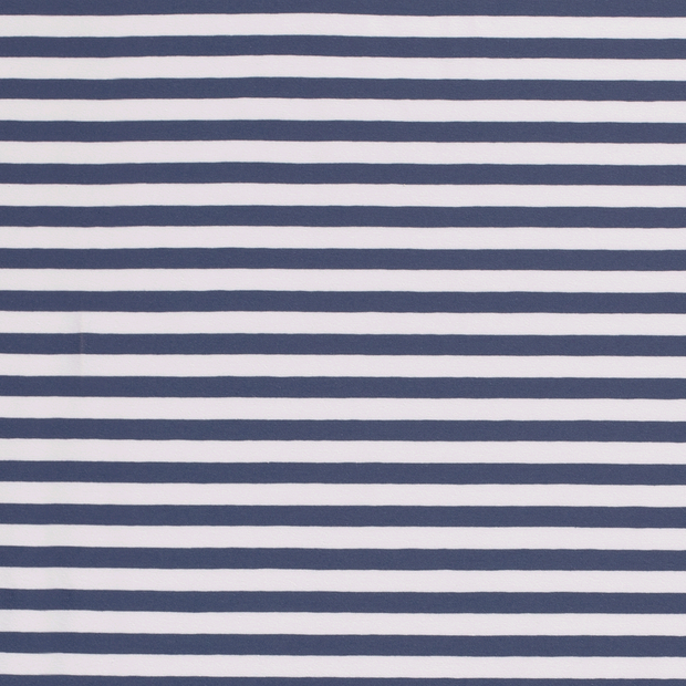 Cotton Jersey Yarn Dyed fabric Stripes Indigo