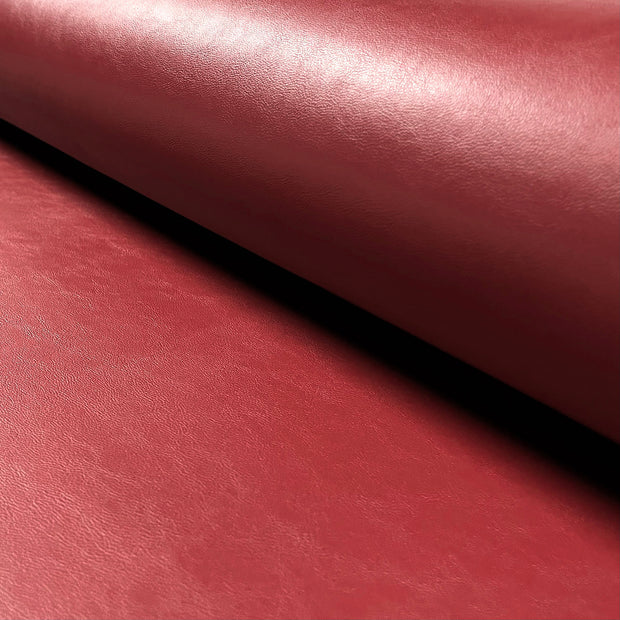 Artificial Leather fabric Unicolour Dark Red
