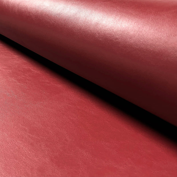 Artificial Leather fabric Unicolour Dark Red