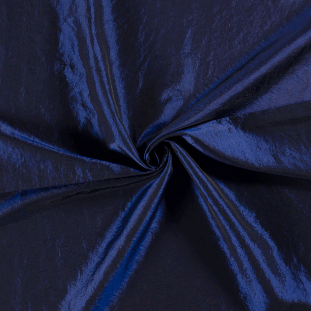 Taffetas tissu Cobalt froissé 