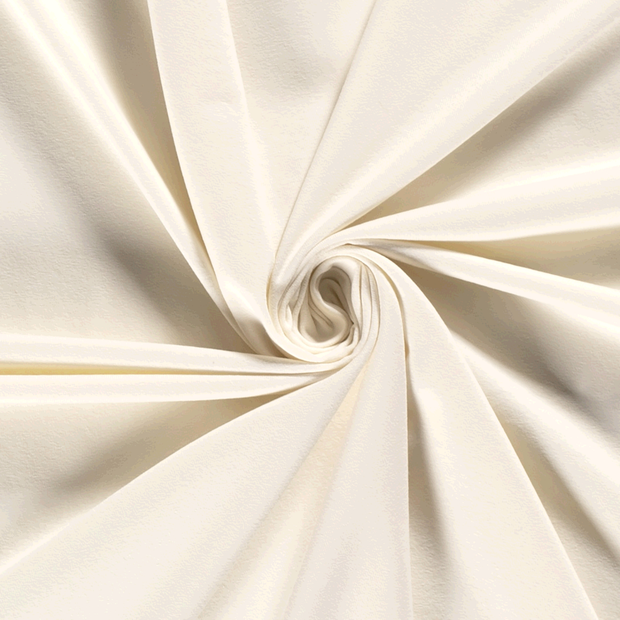 Jersey de Coton tissu Unicolore Blanc cassé