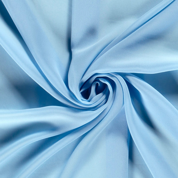 Chiffon tissu Unicolore Bleu bébé