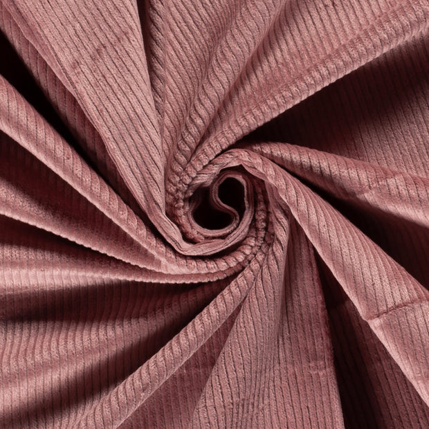 Jumbo Cord Stretch 6w fabric Unicolour Light Mauve