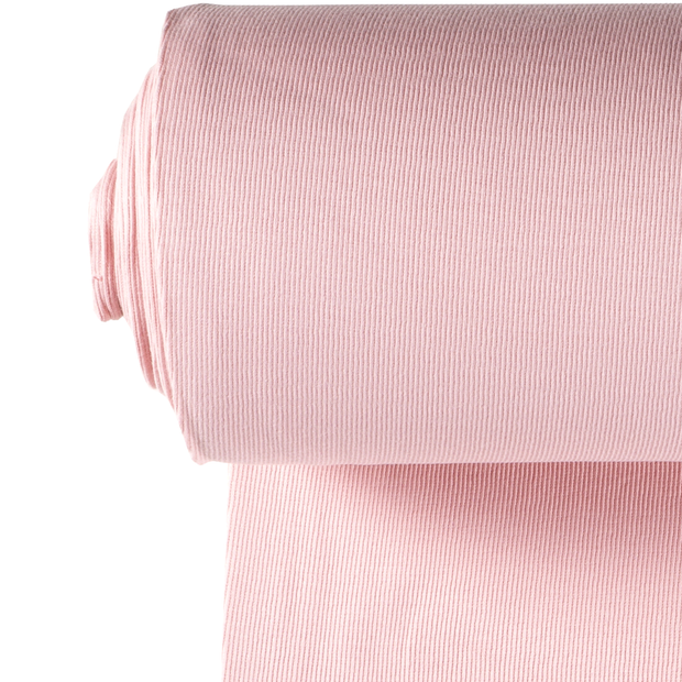 Bordas Rib 2x2 tela Unicolor Rosa claro