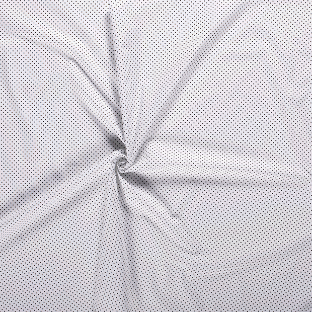 Cotton Poplin fabric White printed 