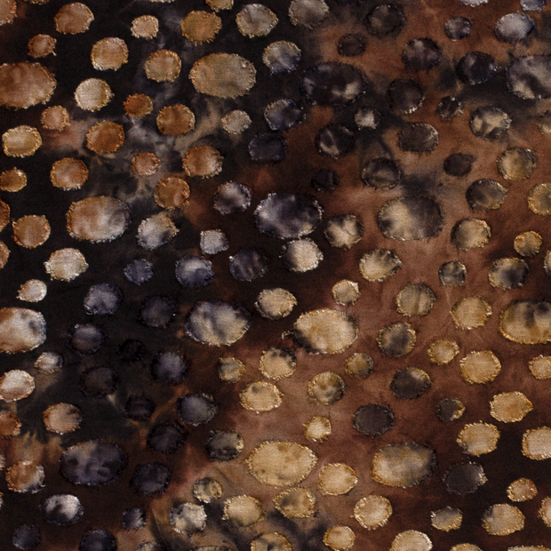 Burnout Jacquard fabric Tie Dye Brown