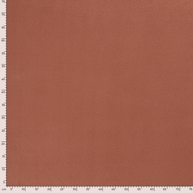 Baumwolle Fleece fabrik Uni Rotes Holz