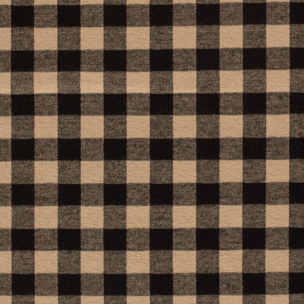 Polyester Jersey fabric Checks Camel