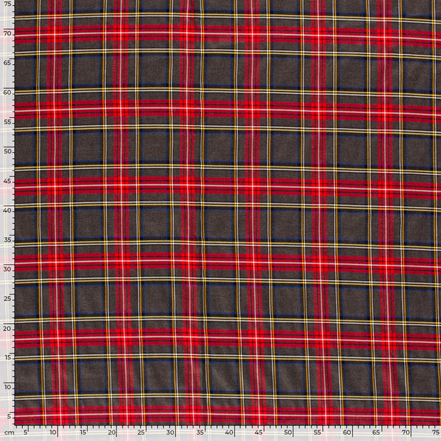 Gabardine Stretch fabric Checks Grey