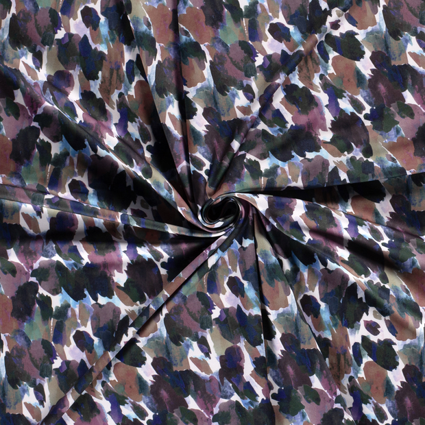 Sportswear Jersey stof Zwart digitaal bedrukt 