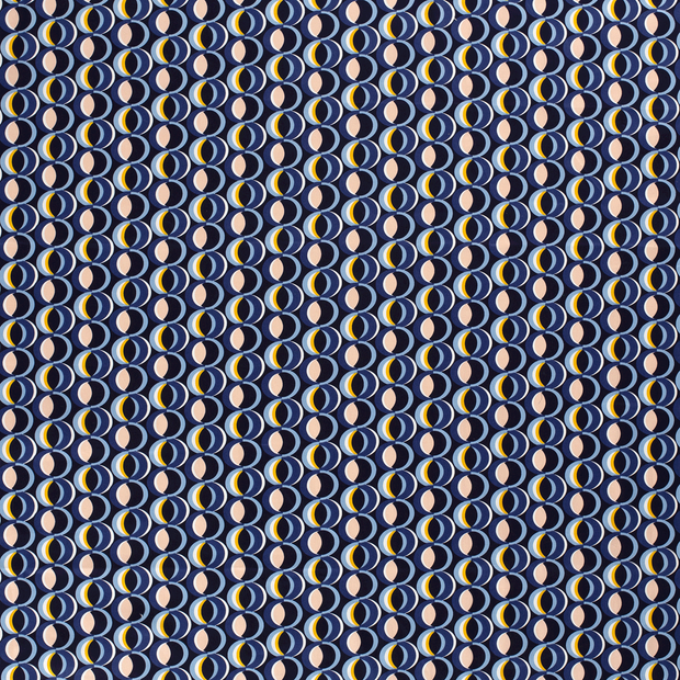 Cotton Satin fabric Navy silk matte 