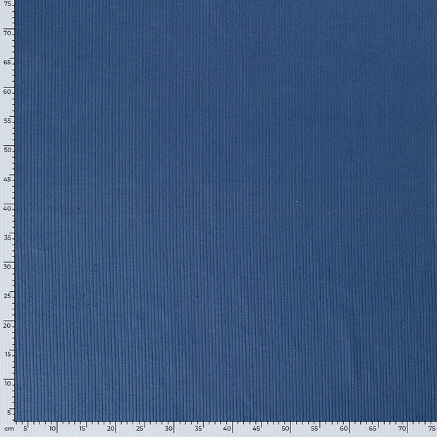 Velours Côtelé 4.5w tissu Unicolore Indigo