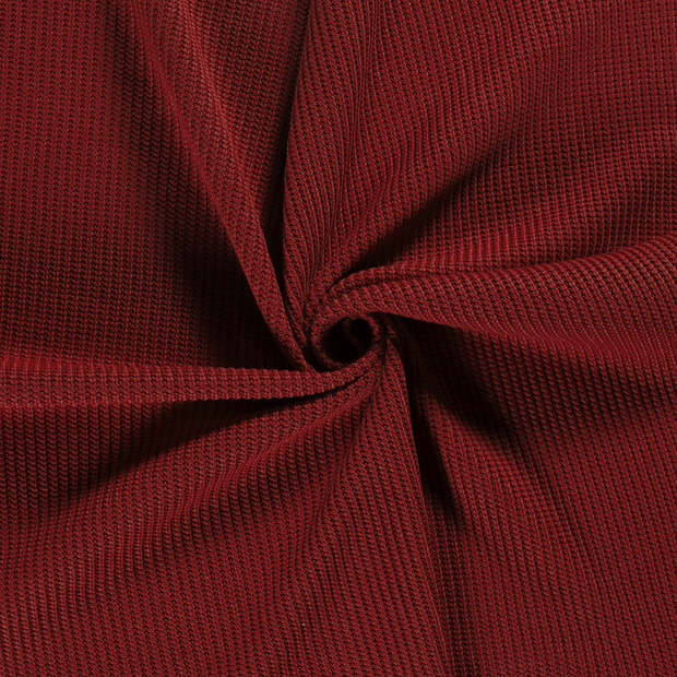 Heavy Knit stof Donker rood 