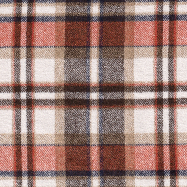 Jacquard fabric Checks Brique