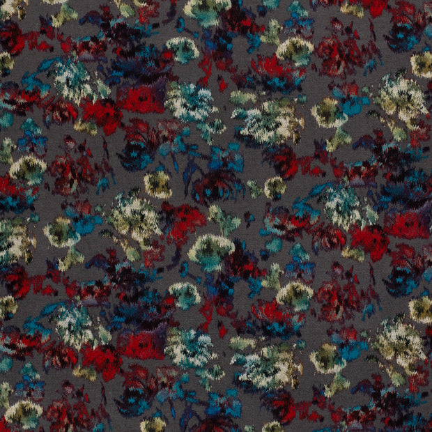 Poly Viscose Jersey fabric Dark Grey matte 