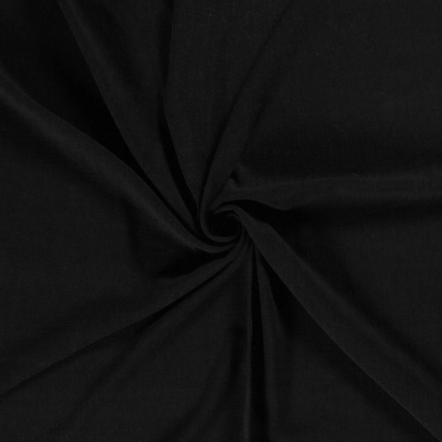 Viscose Lin Chaine et Trame tissu Noir slub 