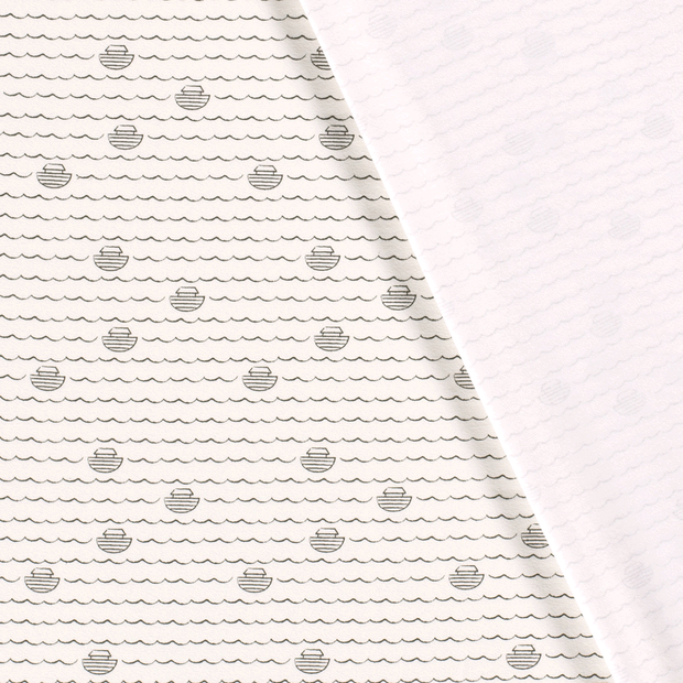 Cotton Jersey fabric Ships Off White Wholesale fabrics Nooteboom