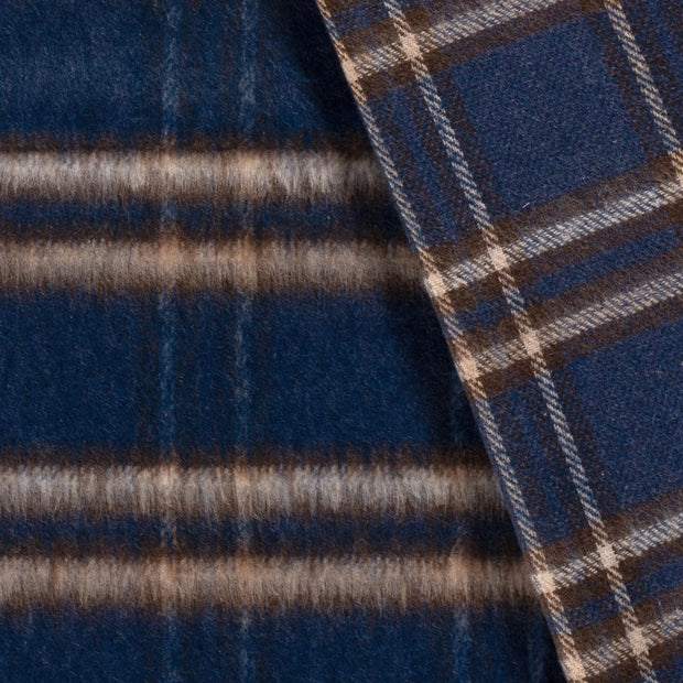 Jacquard fabric Checks brushed 