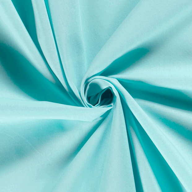Cretonne tissu Unicolore Glace bleu