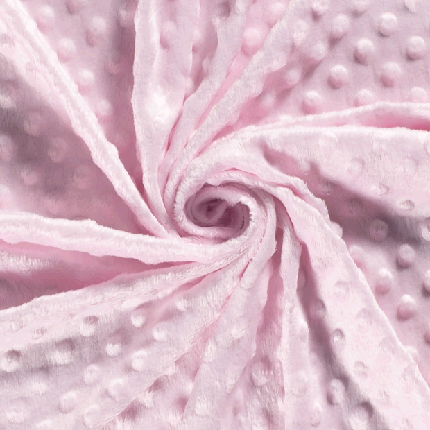 Minky tissu Unicolore Rose clair