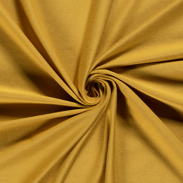 Jersey de Bambou tissu Unicolore Ocre