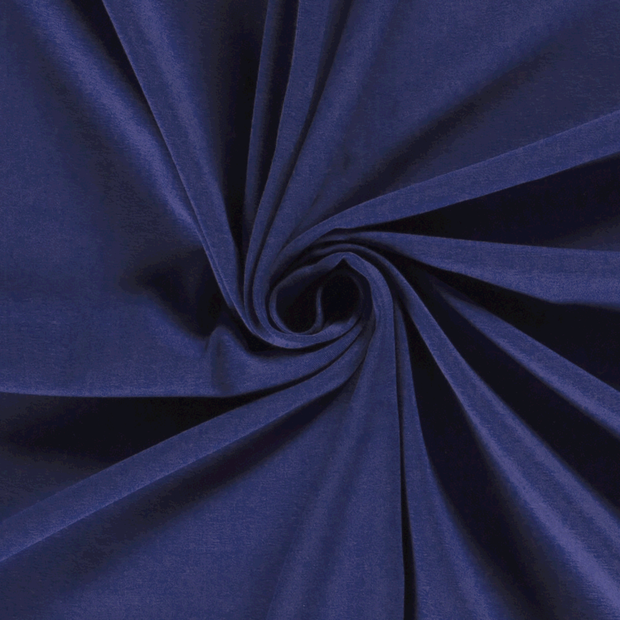 Jersey de Coton tissu Unicolore Cobalt