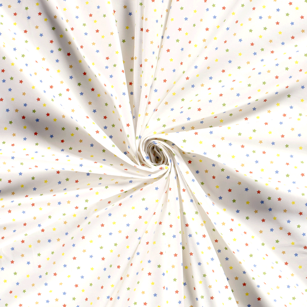 Cotton Poplin fabric Optical White printed 