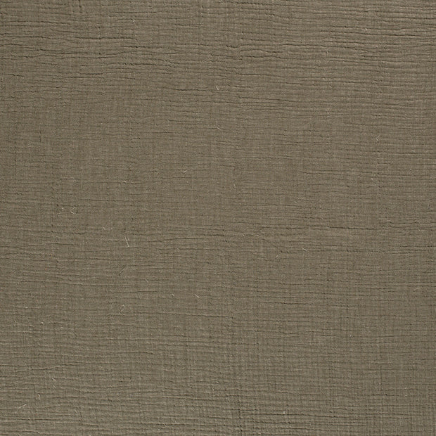 Muslin Four Layer fabric Khaki Green matte 