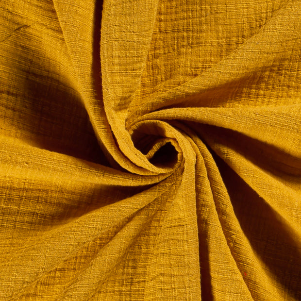 Muslin fabric Unicolour Oker